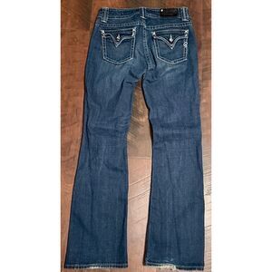 Vigoss Collection Bootcut Jeans Juniors 3 Blue Y2K Western Flap Pockets